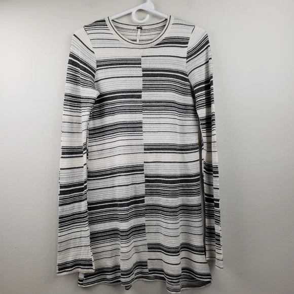 Free People Rave On Striped Sweater Dress Size Small - Picture 2 of 13